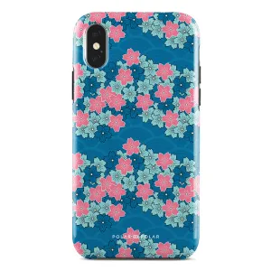 Navy Sakura Wave - iPhone X / XS Case