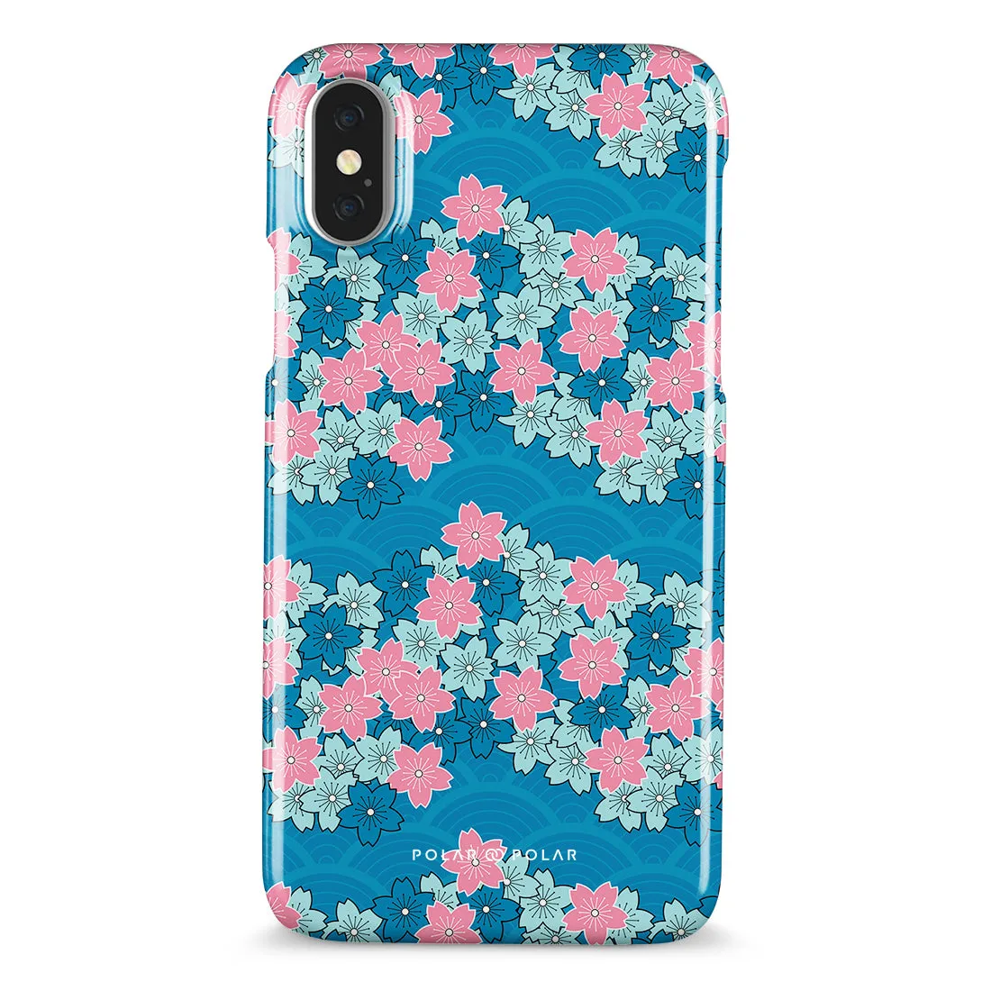Navy Sakura Wave - iPhone X / XS Case