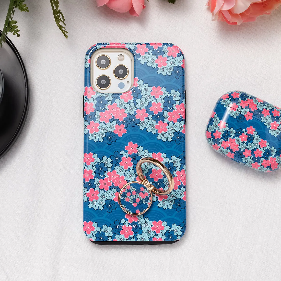 Navy Sakura Wave - Samsung Galaxy Note20 Ultra 5G Case