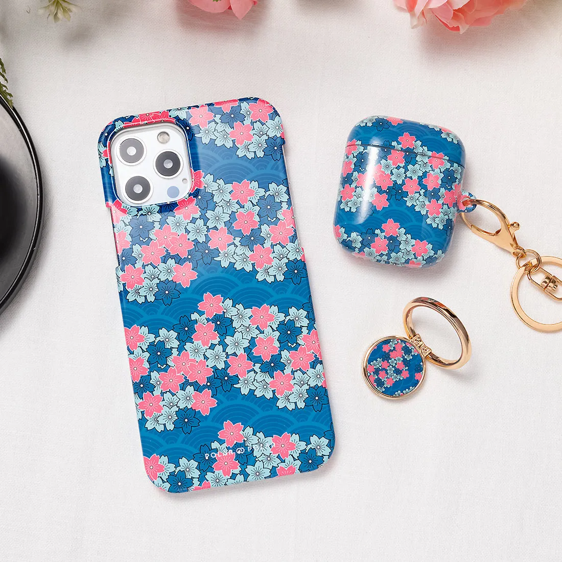 Navy Sakura Wave - Samsung Galaxy Note20 Ultra 5G Case