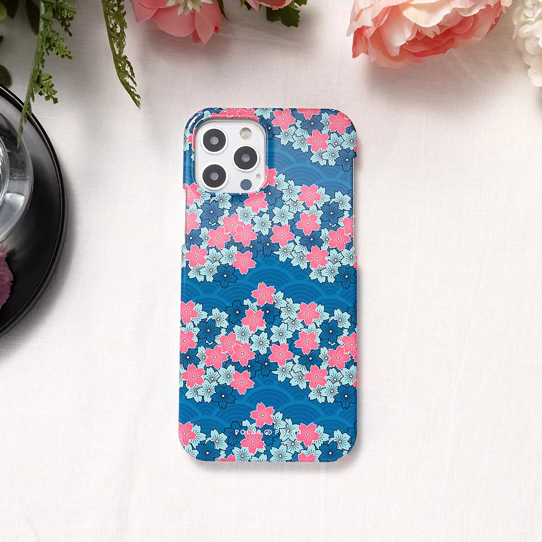 Navy Sakura Wave - Samsung Galaxy Note20 Ultra 5G Case