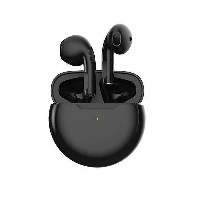 New Air Pro 6 TWS True Wireless Earbuds Compatible for Apple iPhone Xiaomi Hu Devices Black
