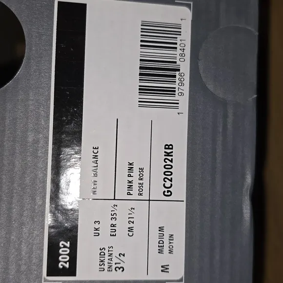 New Balance kids 2002 pink trainers kids 3.5M
