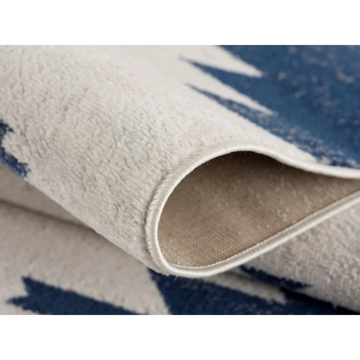 New splash -2890-Cream-Grey-Blue Area Rug, 2Ft 3 inch X 3Ft 7 inch! Made in Turkey! Stain & Fade Resistant!