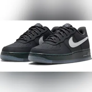 Nike Air Force 1 Low Reflective Grey Swoosh - Size 7Y  Excellent Cond MSRP $245