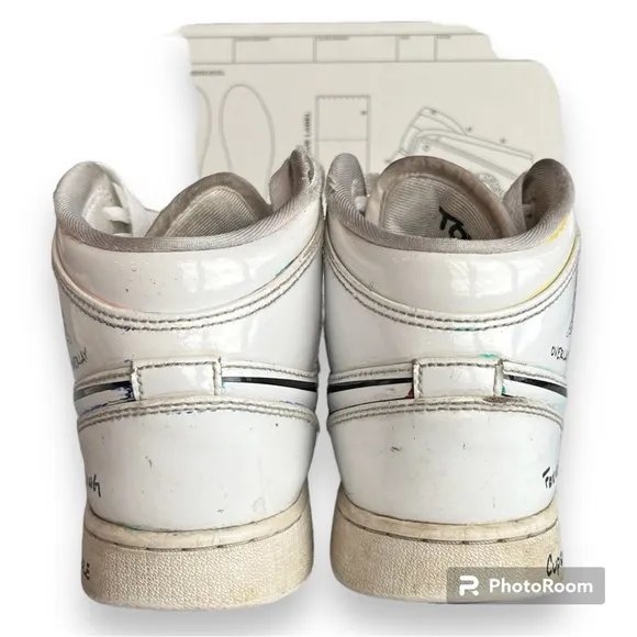 Nike Jordan 1 Mid Schematic (GS) Kids DQ1864-100 Size 5.5Y