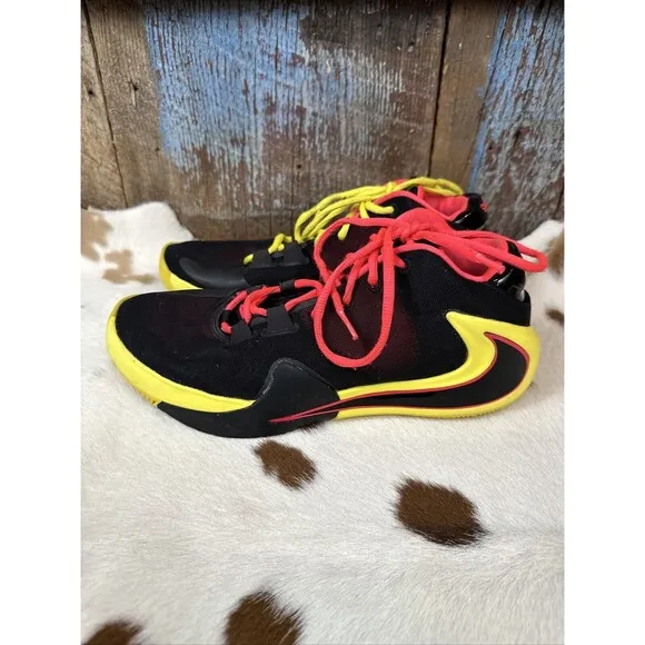 Nike Zoom Freak 1 &quot;Soul Glo&quot; Black Red Yellow BQ5422-003 Shoes Men's Size 8.5