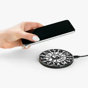 Nordic Runes & Wolves Yin Yang Graphic Wireless Charger