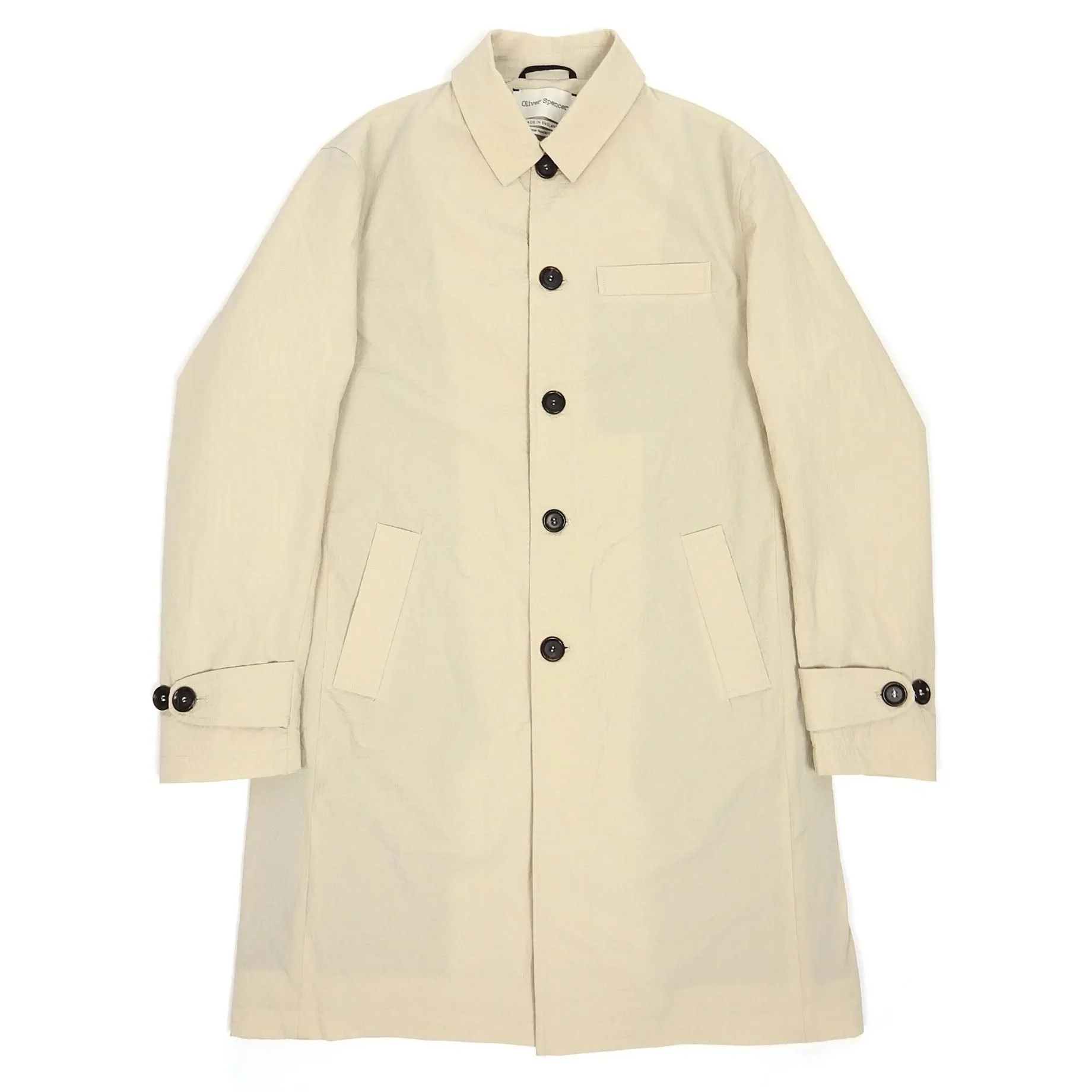 Oliver Spencer Water Resistant Grandpa Coat Size 40