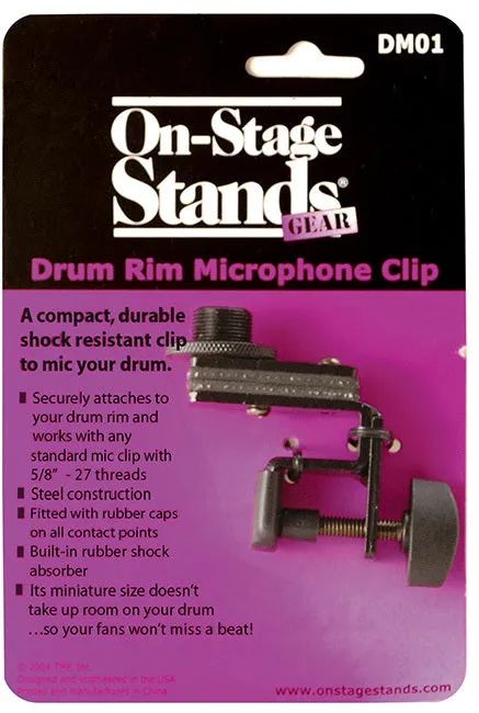 On Stage Low Profile Drum Rim Microphone Mount
