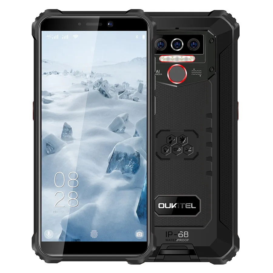 Oukitel WP5 Quad Core 32G Android 9.0 5MP Front Camera 5.5inch 8000mAh Battery Mobile Phone Smartphone Orange