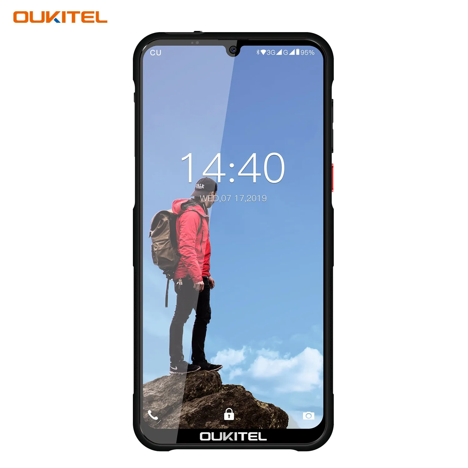 OUKITEL Y1000  6.1inch Waterdrop Display Mobile Phone 8MP 5MP 2G 32G Dual SIM 4 Core Android Phone Navy blue