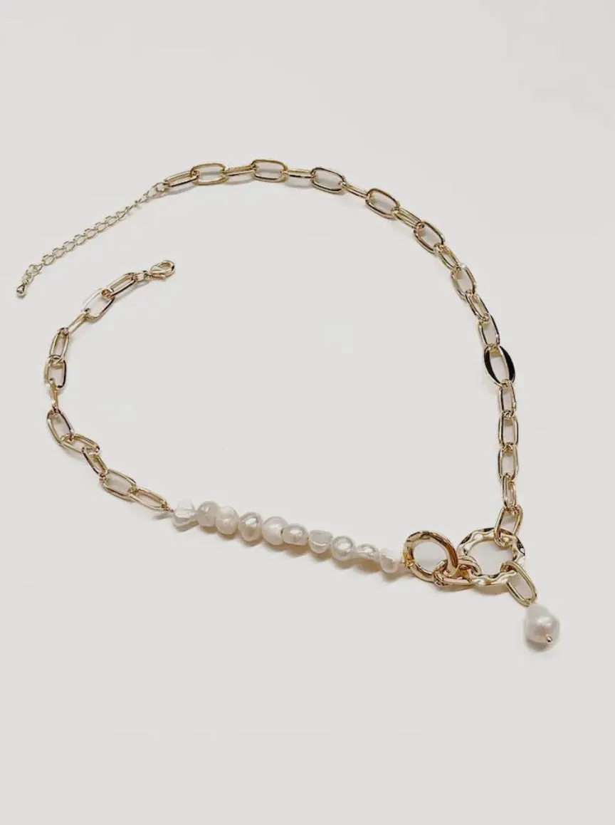 Pacific Pearl Gold Chain Necklace | Water Resistant
