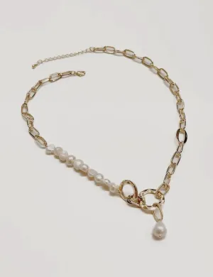 Pacific Pearl Gold Chain Necklace | Water Resistant