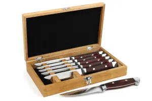 Pakkawood Steak Knife Set Red