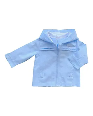 Pale Blue Lightweight Hooded Jacket