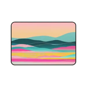 Pastel Ocean Waves Desk Mat