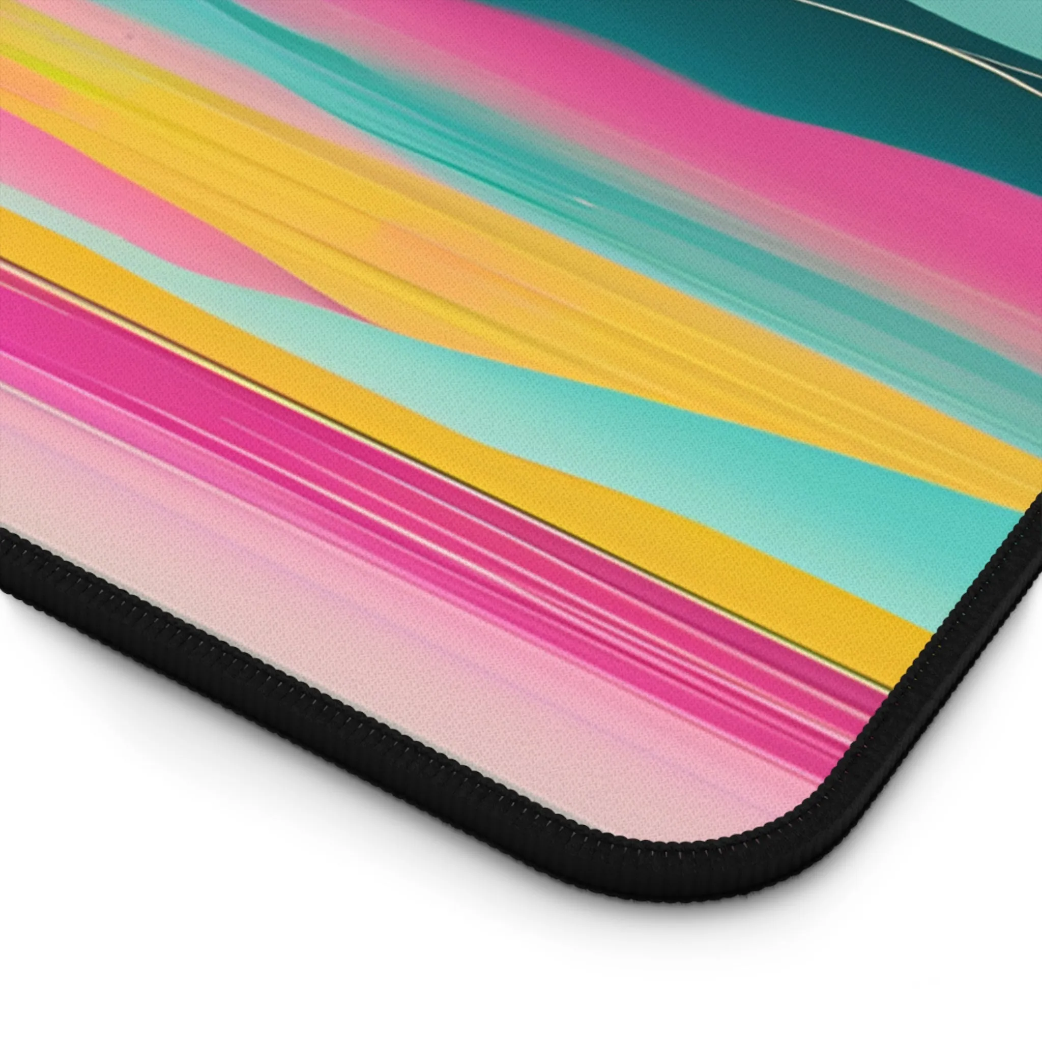 Pastel Ocean Waves Desk Mat