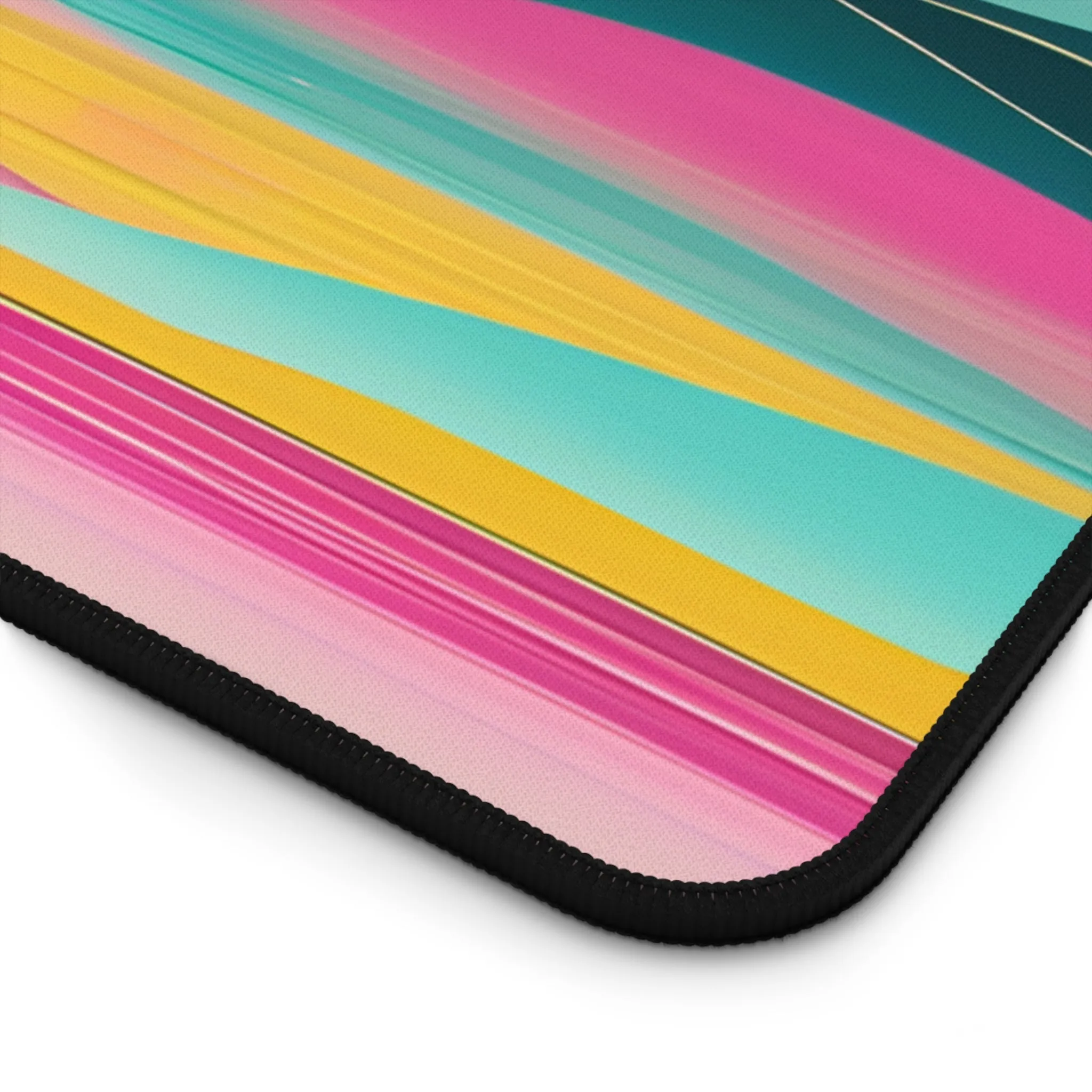 Pastel Ocean Waves Desk Mat