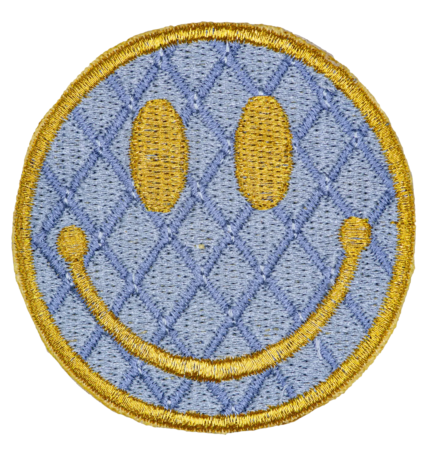 Patch - Embroidered Denim Smiley