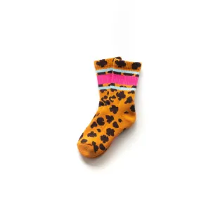 Pink & Blue Leopard Socks