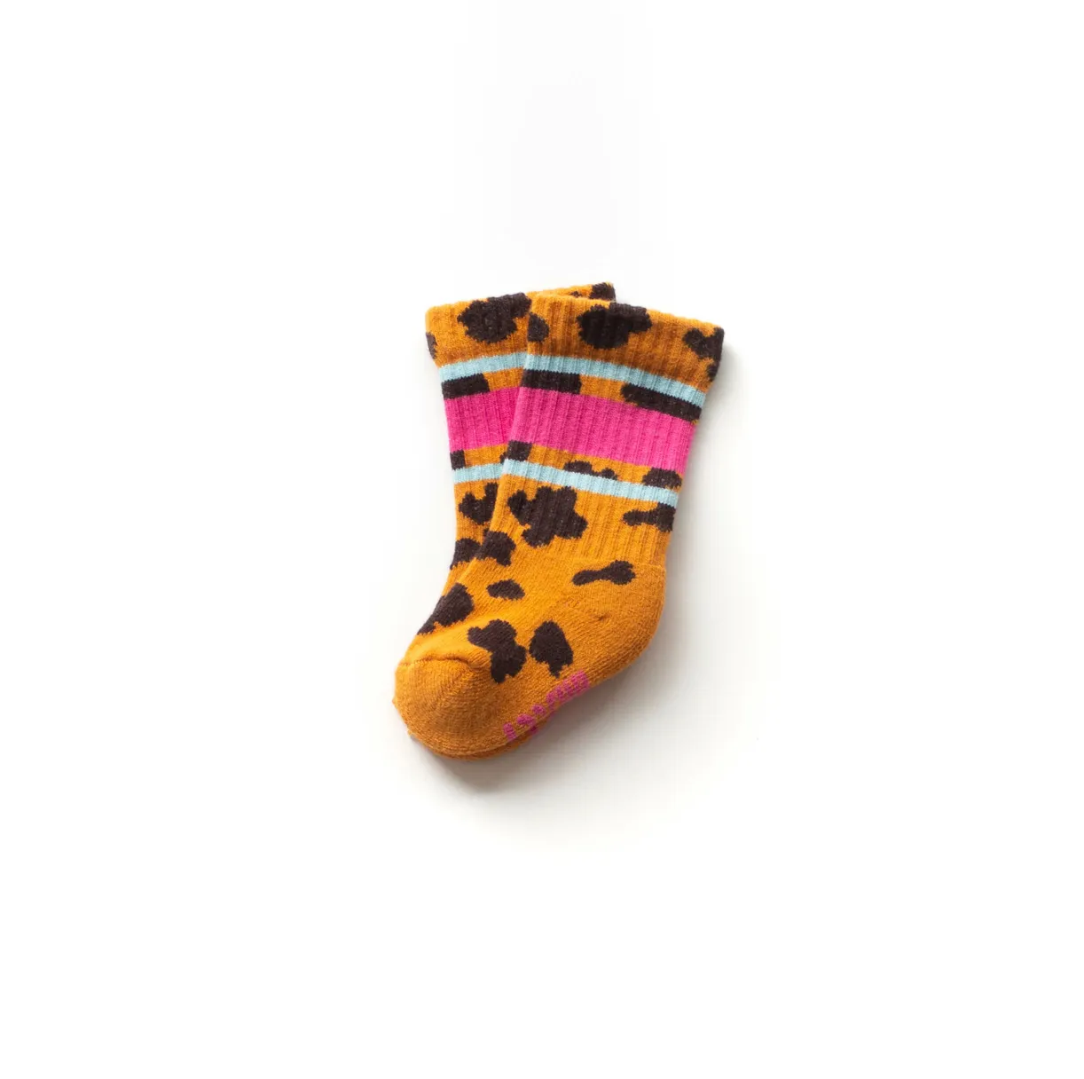 Pink & Blue Leopard Socks
