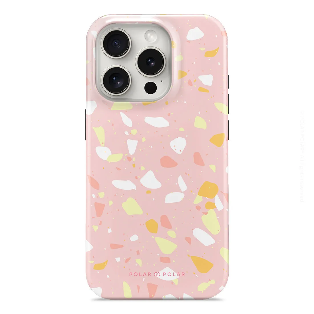 Pink Peony Terrazzo - iPhone 15 Pro Case
