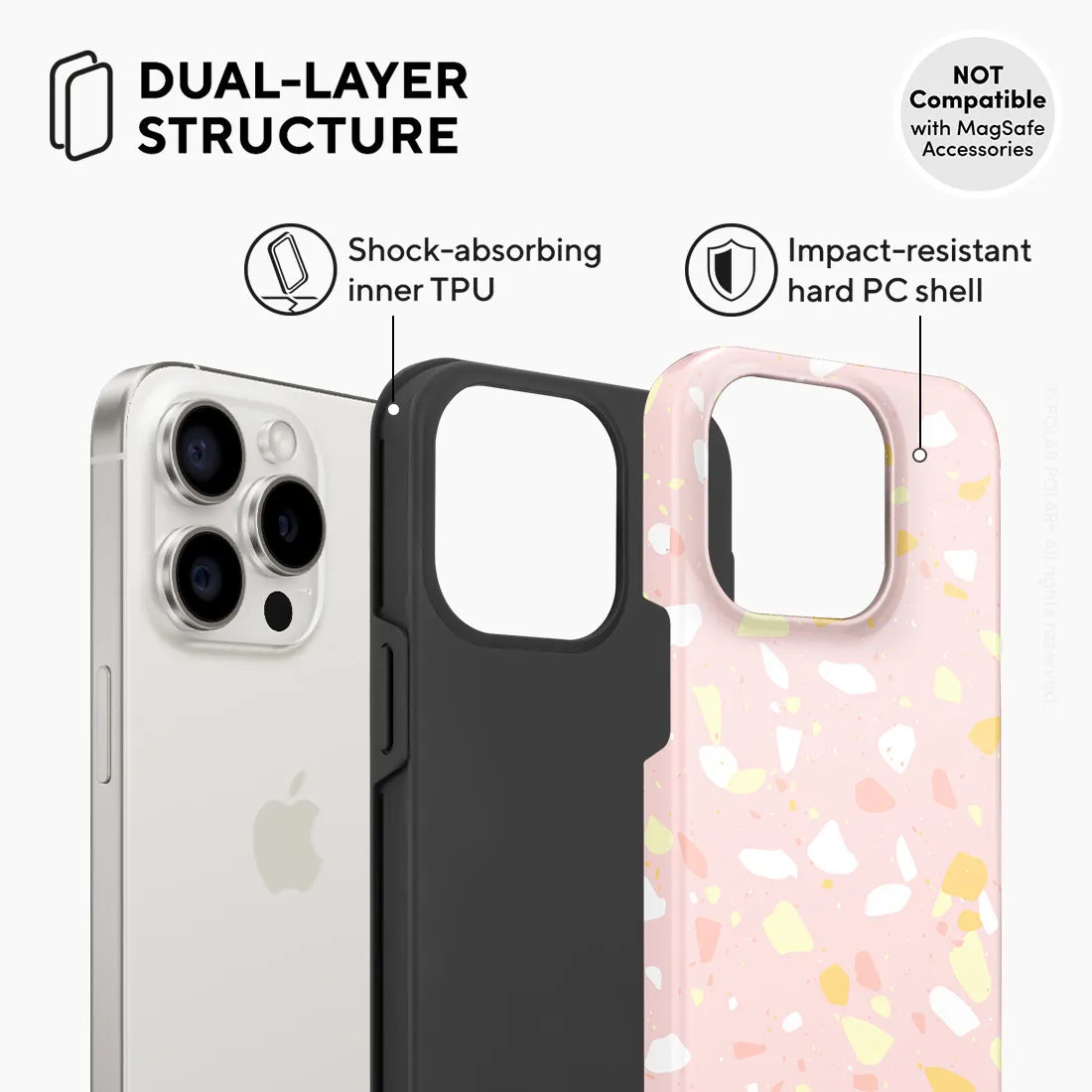 Pink Peony Terrazzo - iPhone 15 Pro Case