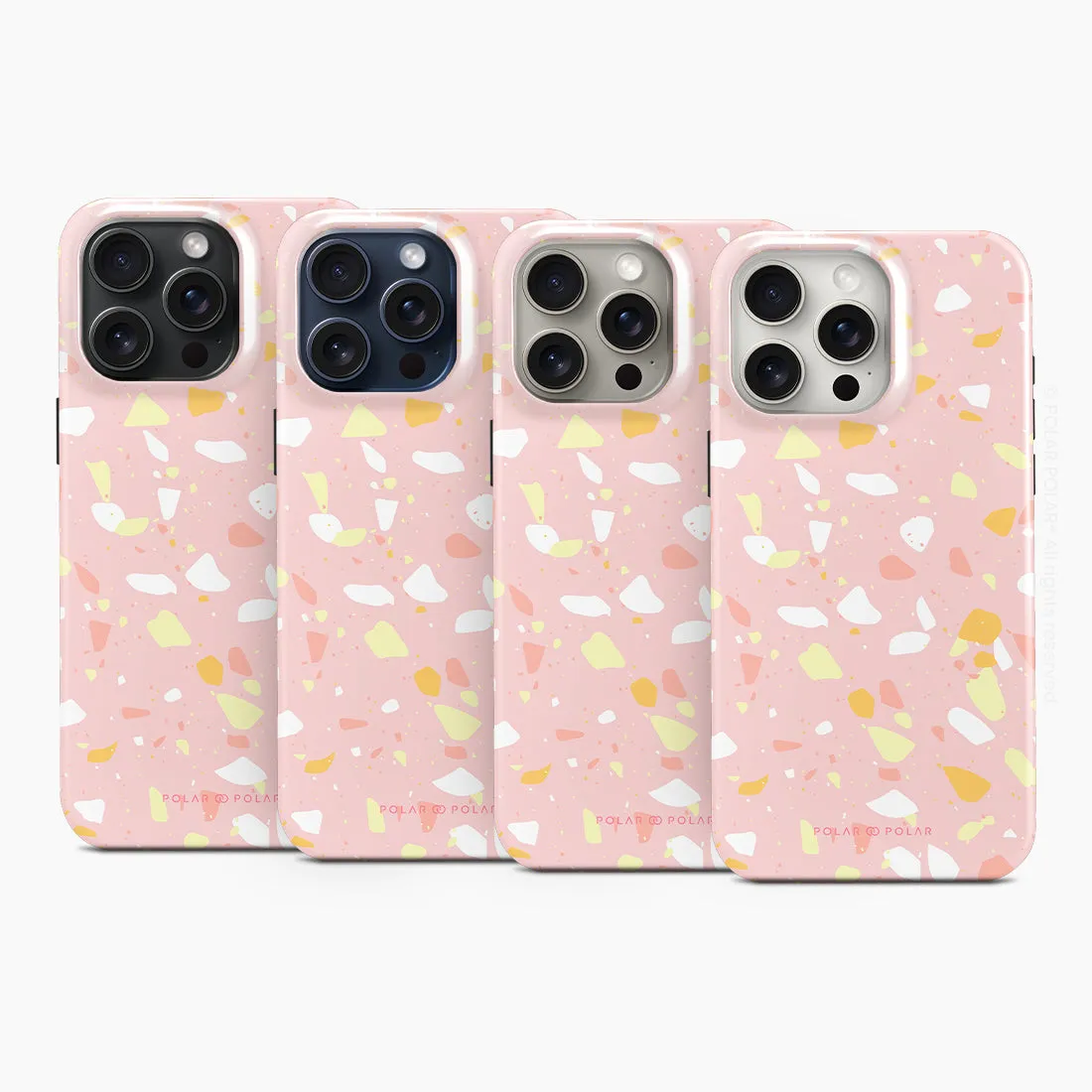Pink Peony Terrazzo - iPhone 15 Pro Case