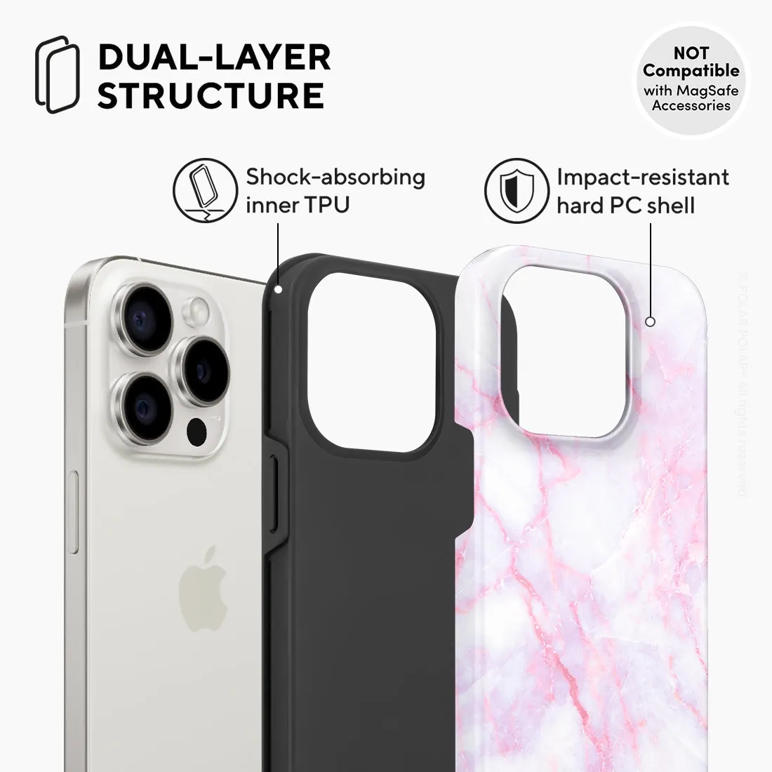 Pink White - iPhone 15 Pro Case