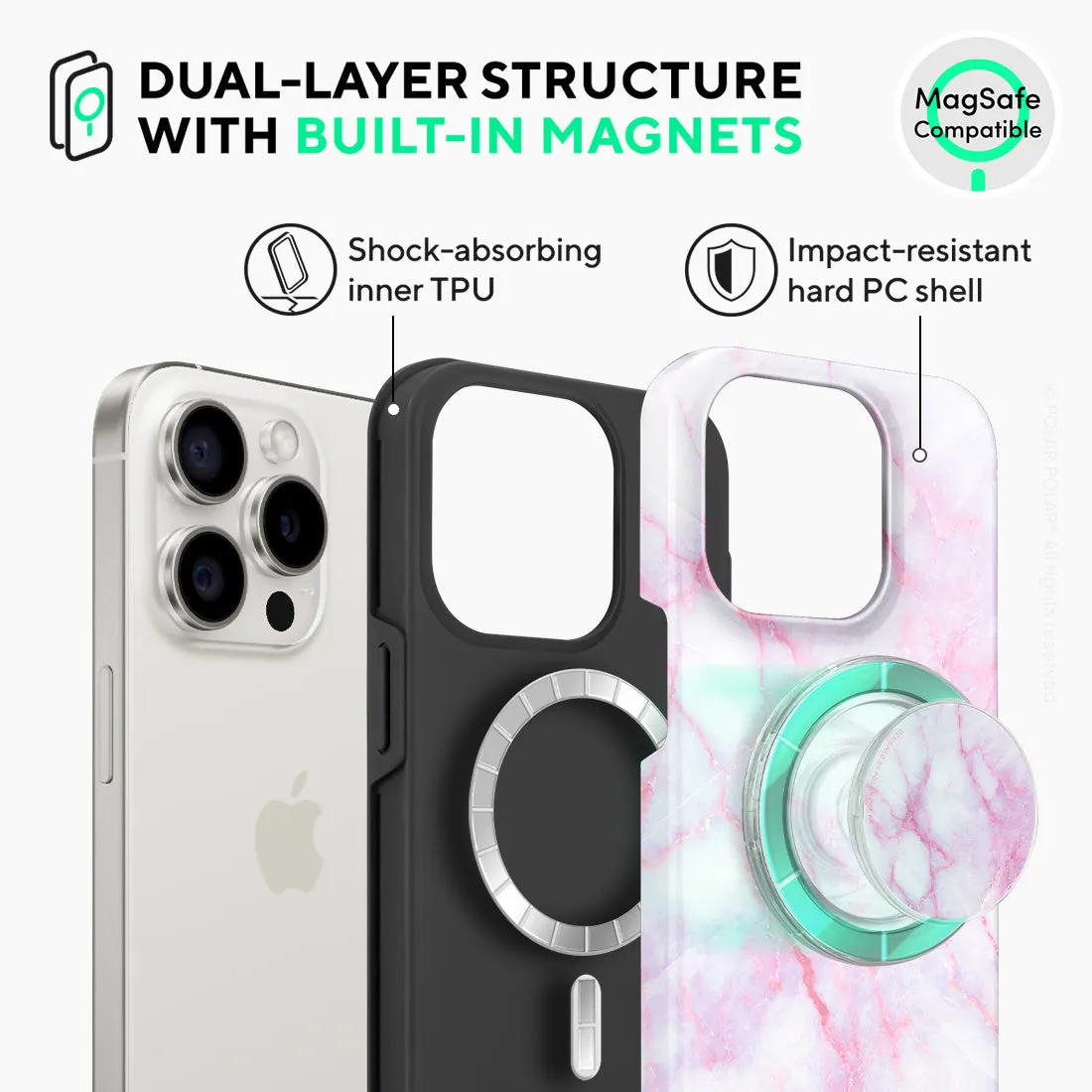Pink White - iPhone 15 Pro Case