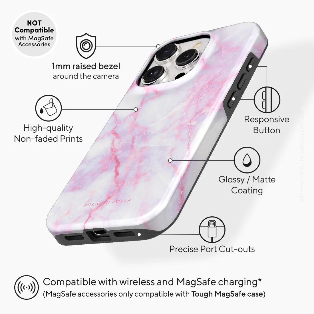 Pink White - iPhone 15 Pro Case
