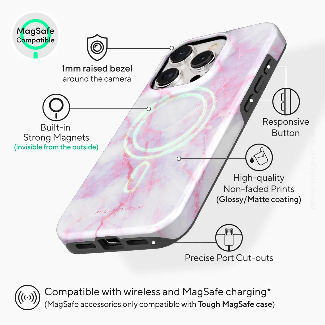 Pink White - iPhone 15 Pro Case