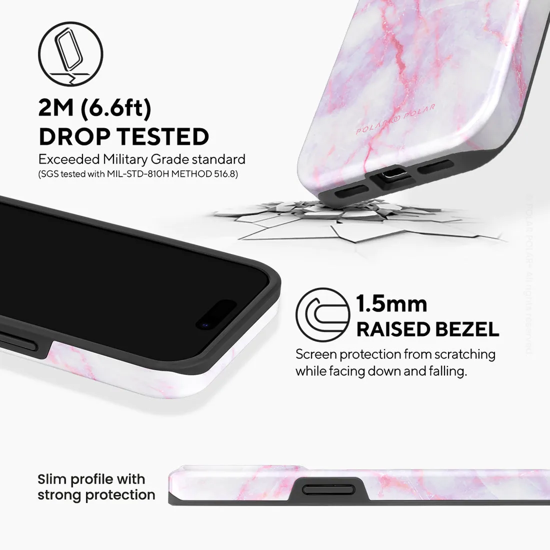 Pink White - iPhone 15 Pro Case