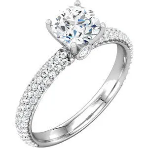 Platinum 1/3 CTW Diamond Engagement Band, Size 7