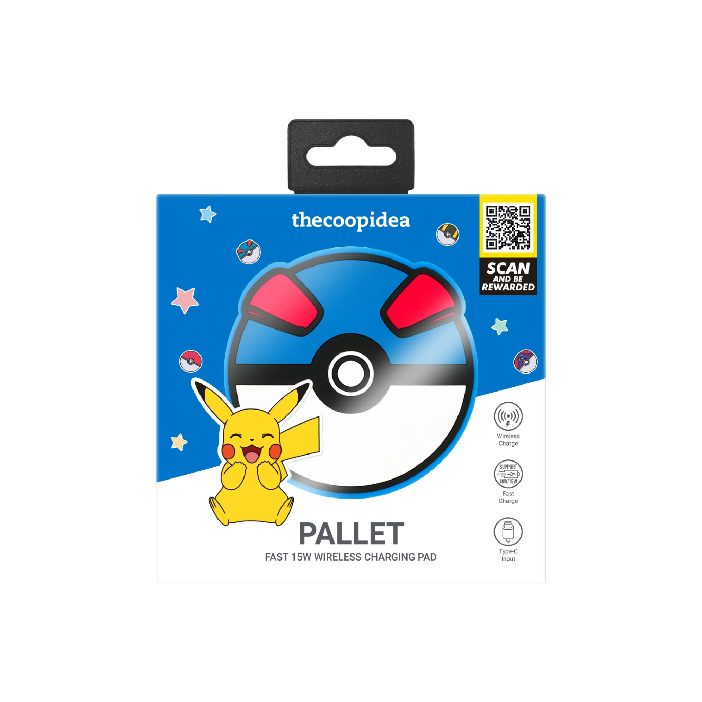 Pokémon PALLET Fast 15W Wireless Charging Pad - Great Ball