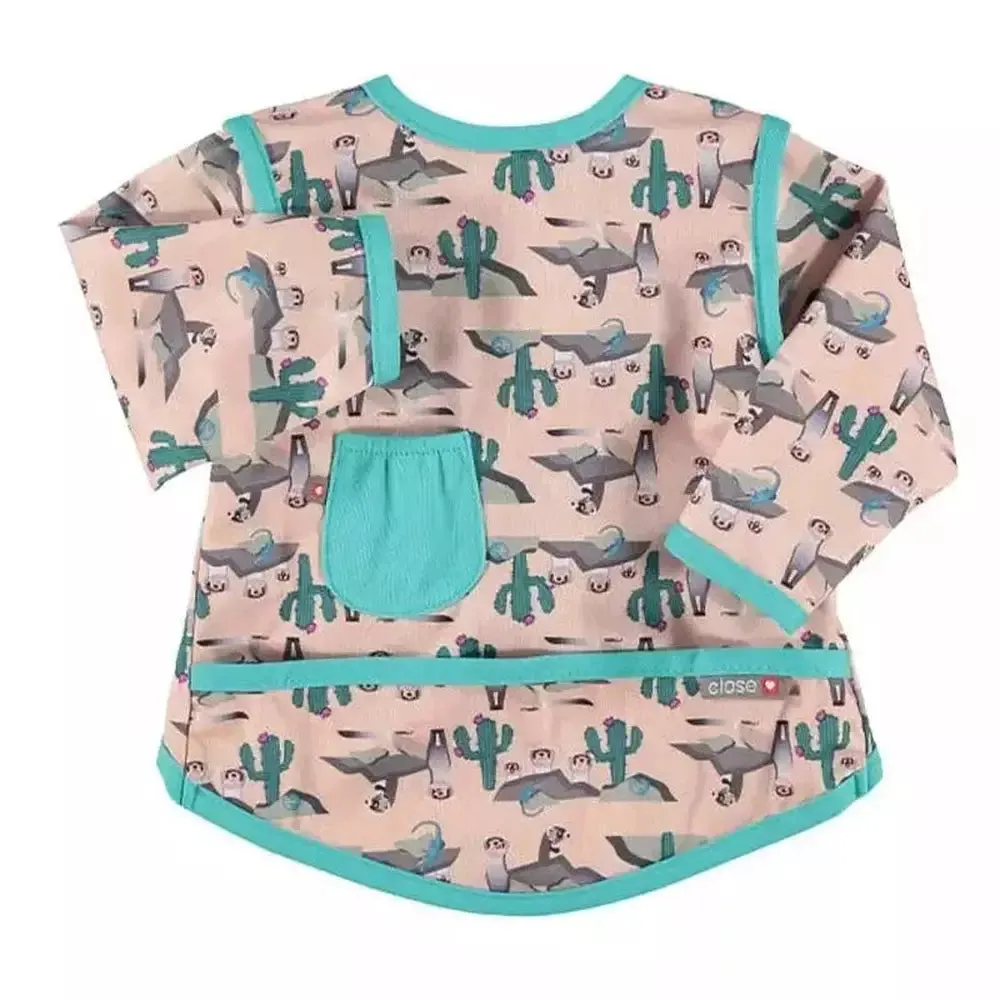 Pop-in Sleeved Bib - Meerkat