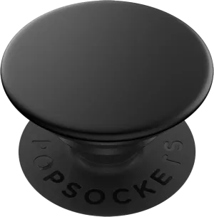 Popsockets - Popgrips Swappable Aluminum Premium Device Stand And Grip - Black