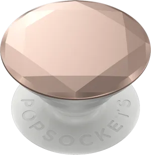Popsockets - Popgrips Swappable Metallic Diamond Premium Device Stand And Grip -  Rose Gold