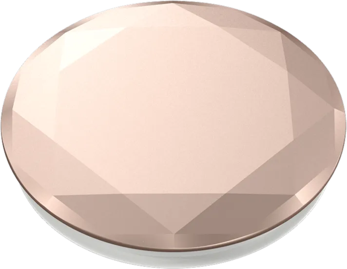 Popsockets - Popgrips Swappable Metallic Diamond Premium Device Stand And Grip -  Rose Gold