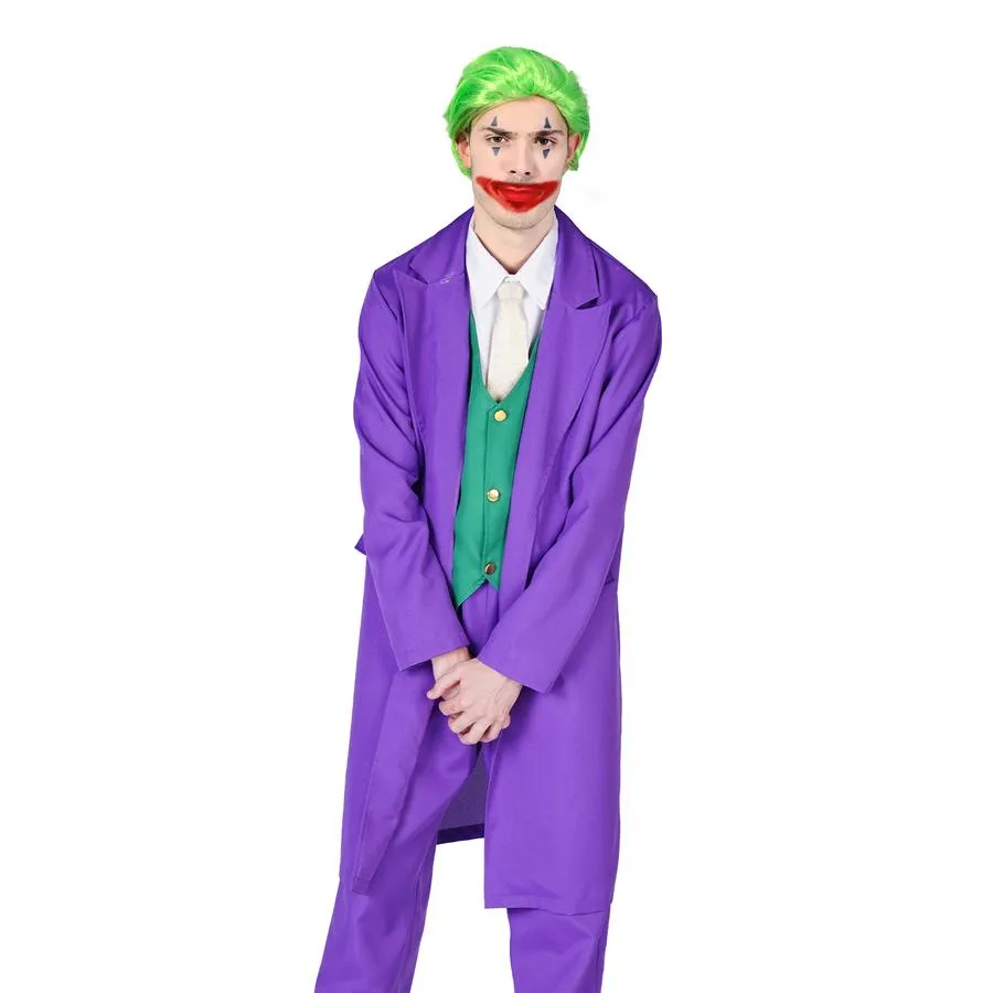 Purple Clown Joker Costume - Adult