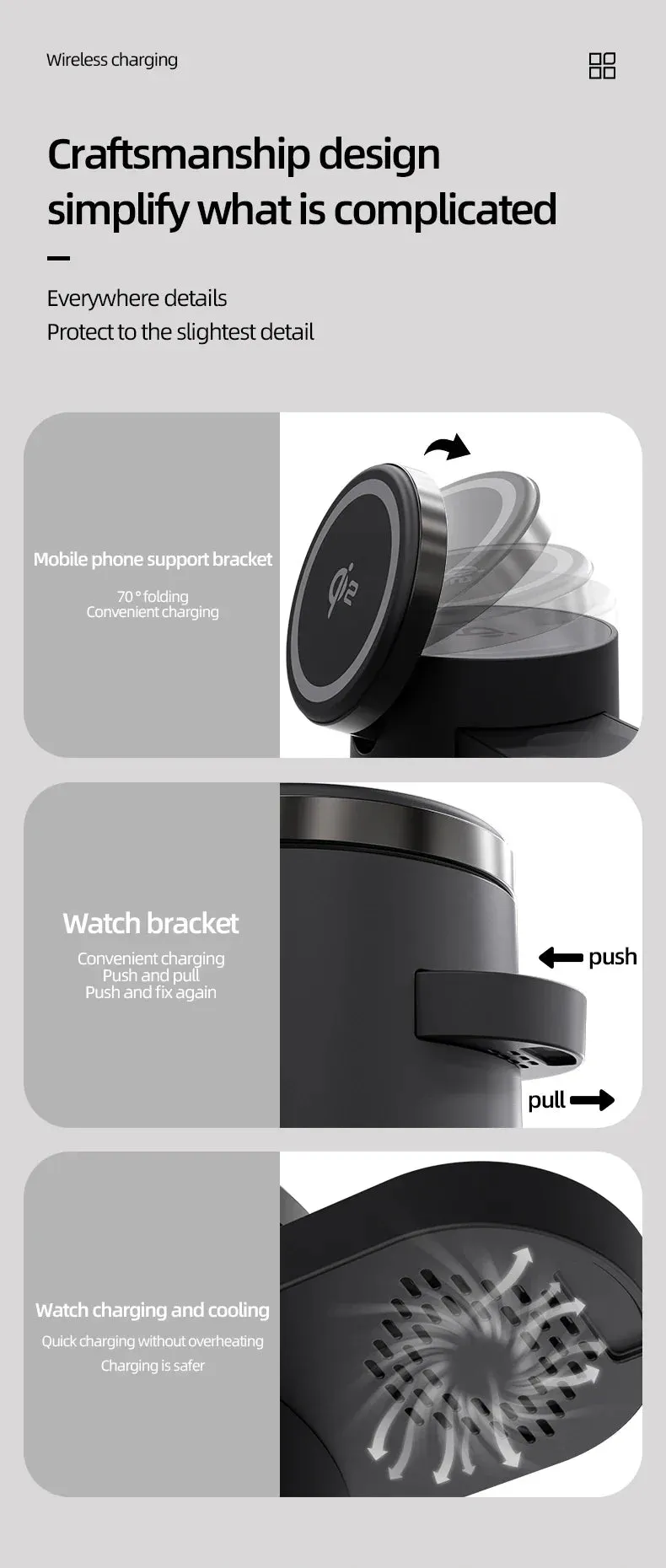 qi2 Wireless Charger with Night Light