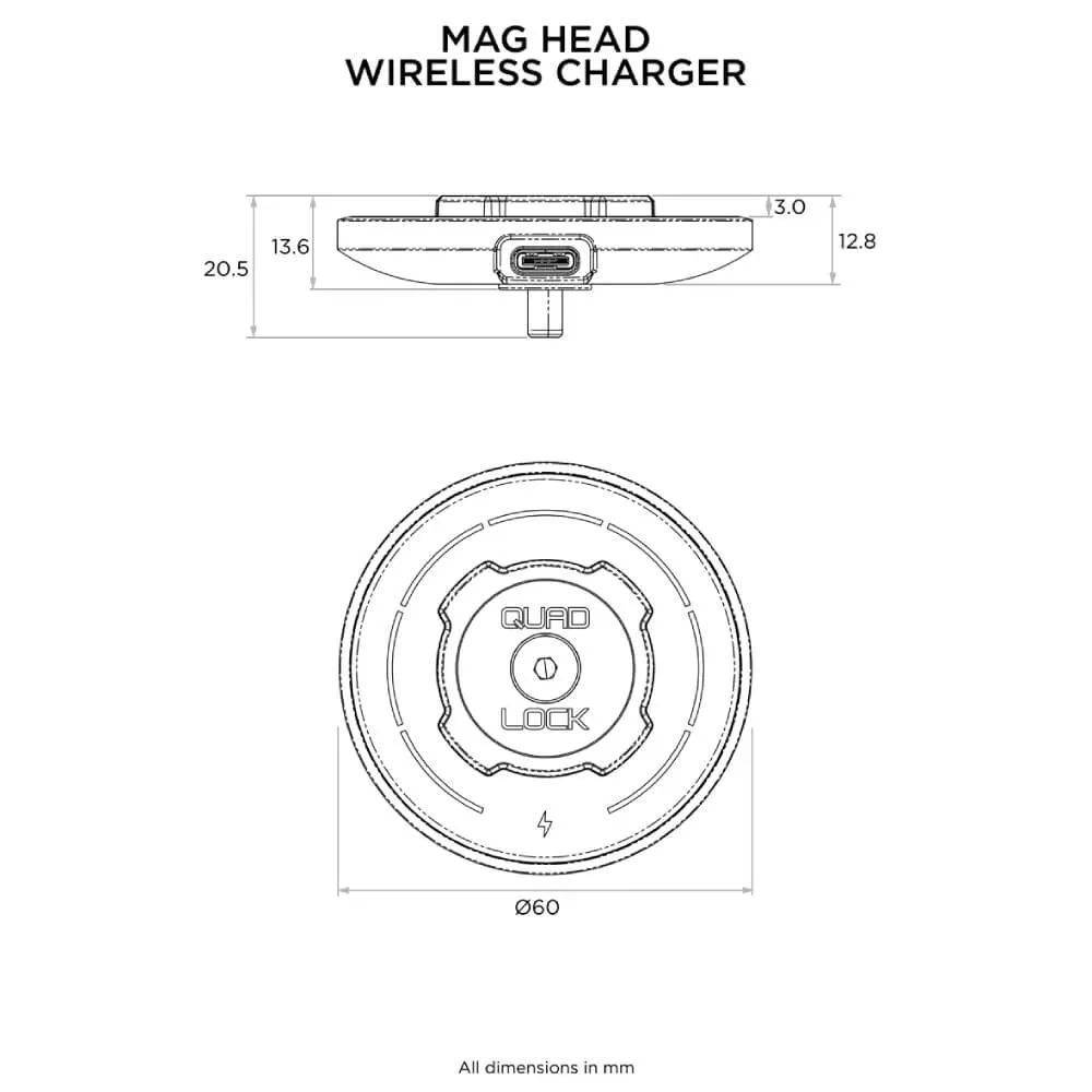 Quad Lock MAG Wireless Charging Head