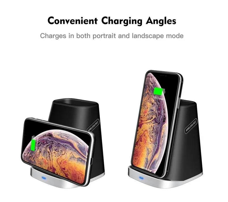 Quick Charge QI Wireless Charger for iPhone and Android   Organizer