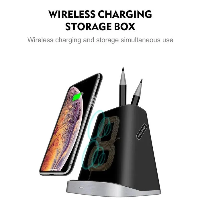 Quick Charge QI Wireless Charger for iPhone and Android   Organizer