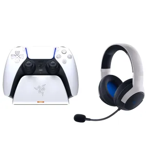 Razer Legendary Duo Bundle for PlayStation 5: Kaira Wireless Headset and Quick Charging Stand for PS5 - (Controller Sold Separately)