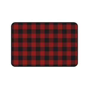 Red and Black Buffalo Plaid Desk Mat