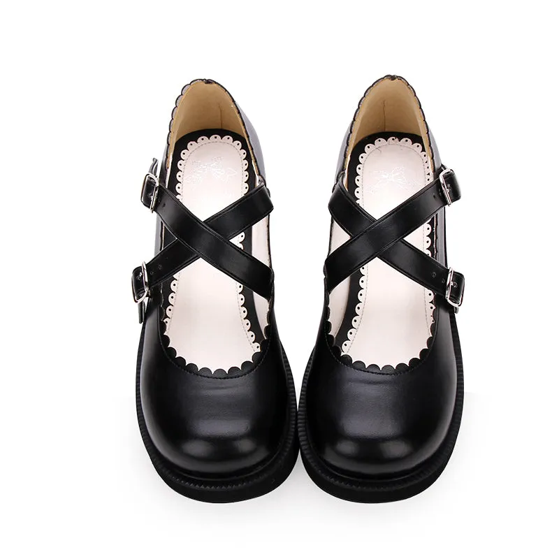 Retro Platform Lace Shoes