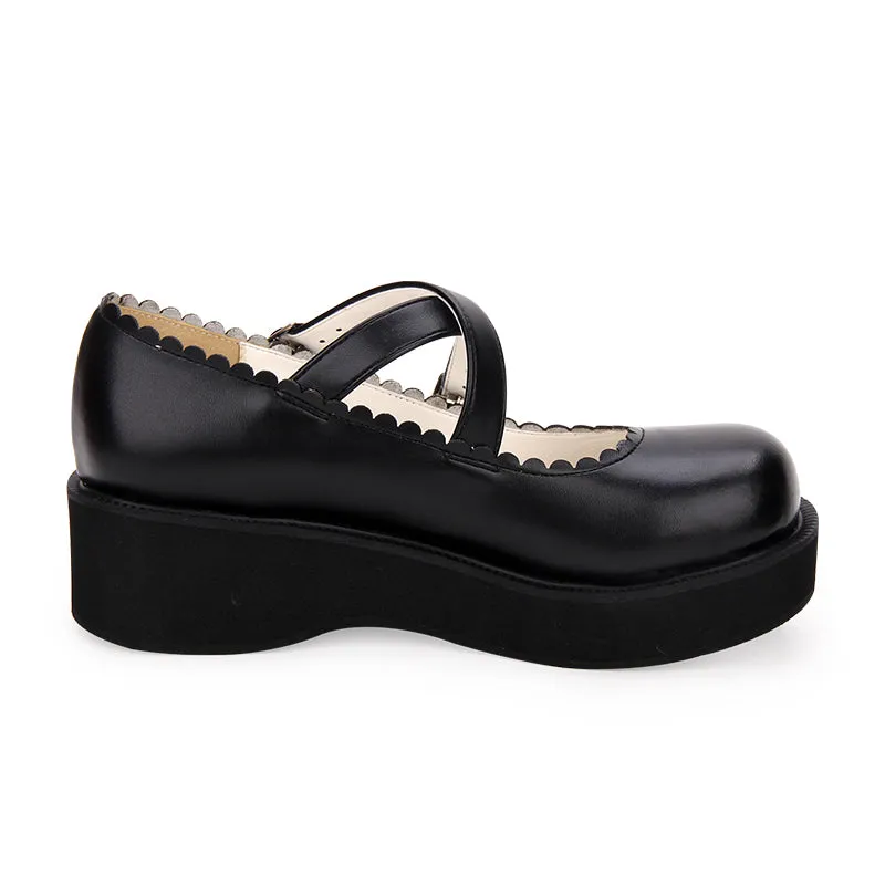 Retro Platform Lace Shoes