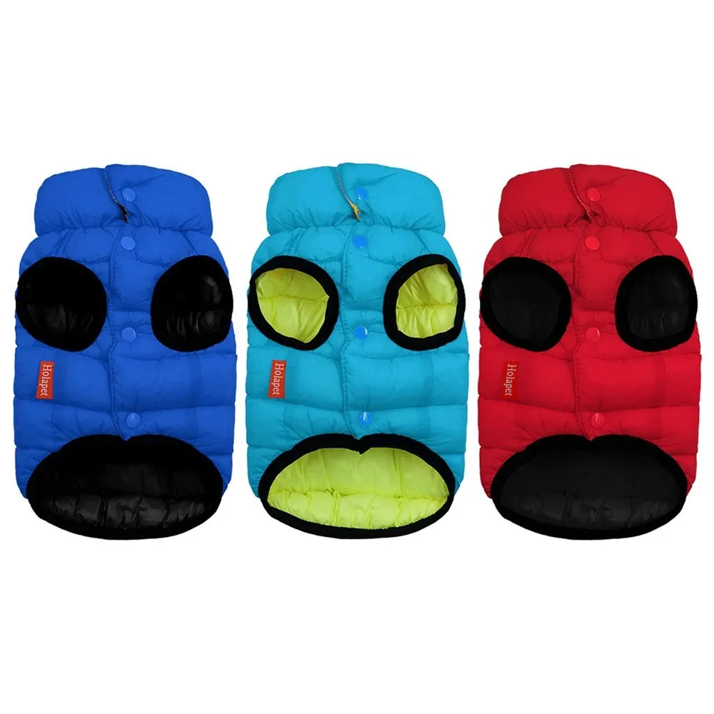 Reversible Water-Resistant Dog Puffer Coat